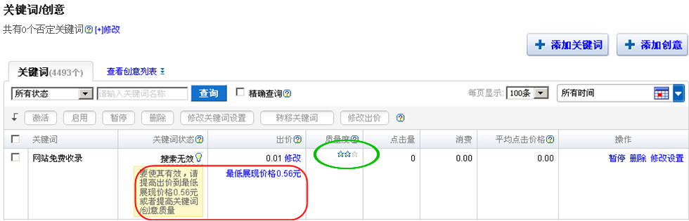 质量度与排名的关系
